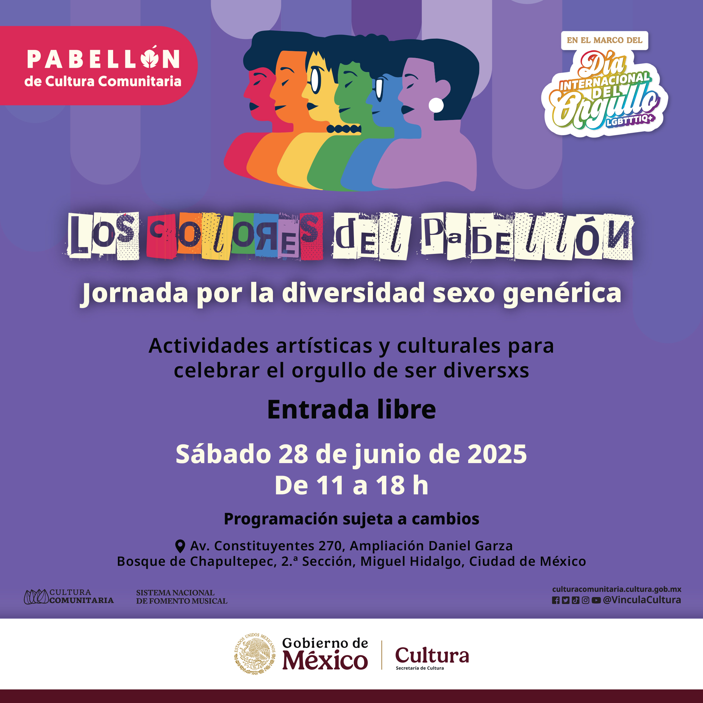 Entrada:PARTICIPA EN “LOS COLORES DEL PABELLÓN. JORNADA POR LA DIVERSIDAD SEXO-GENÉRICA”